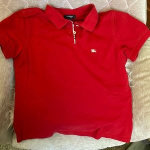 Burberry- Women’s Red Polo Size Large (Like New! Without Tags)